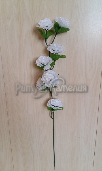 *Ветка гвоздики 7г. Н=52 см. (микс уп. =16шт. )